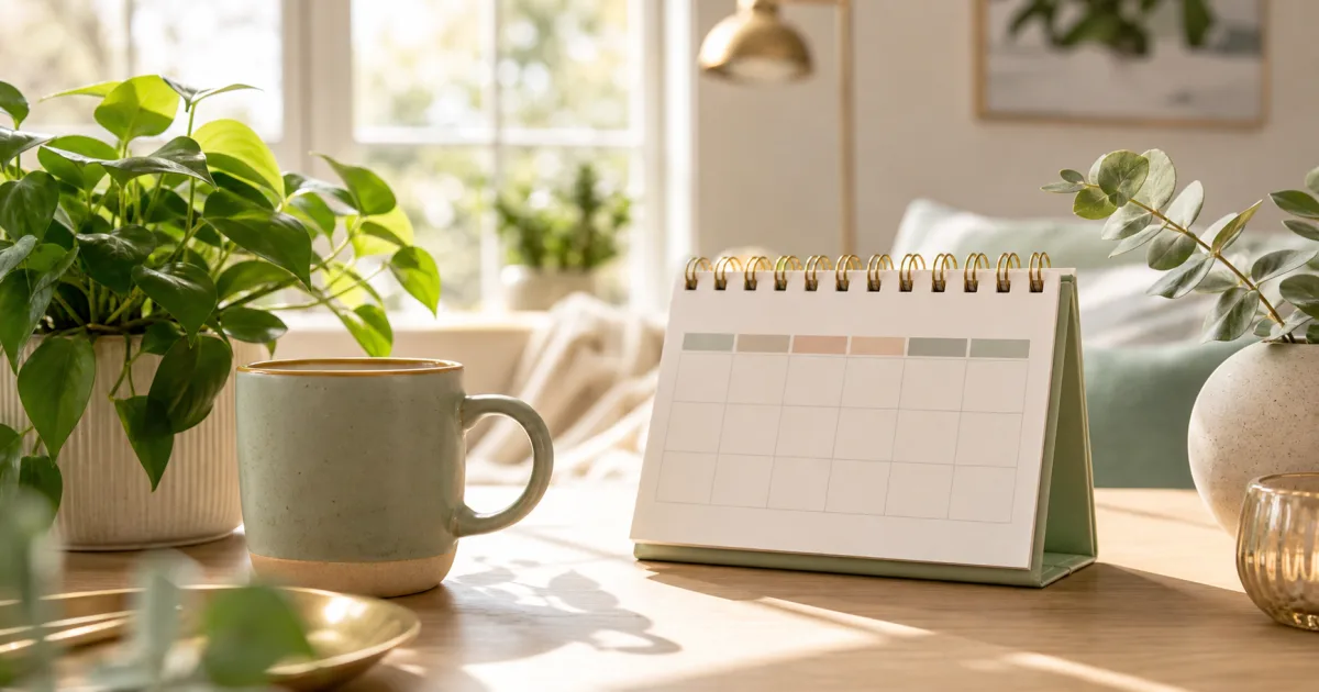 A warm editorial midday scene with afternoon light, evoking the calm turning point of the week.