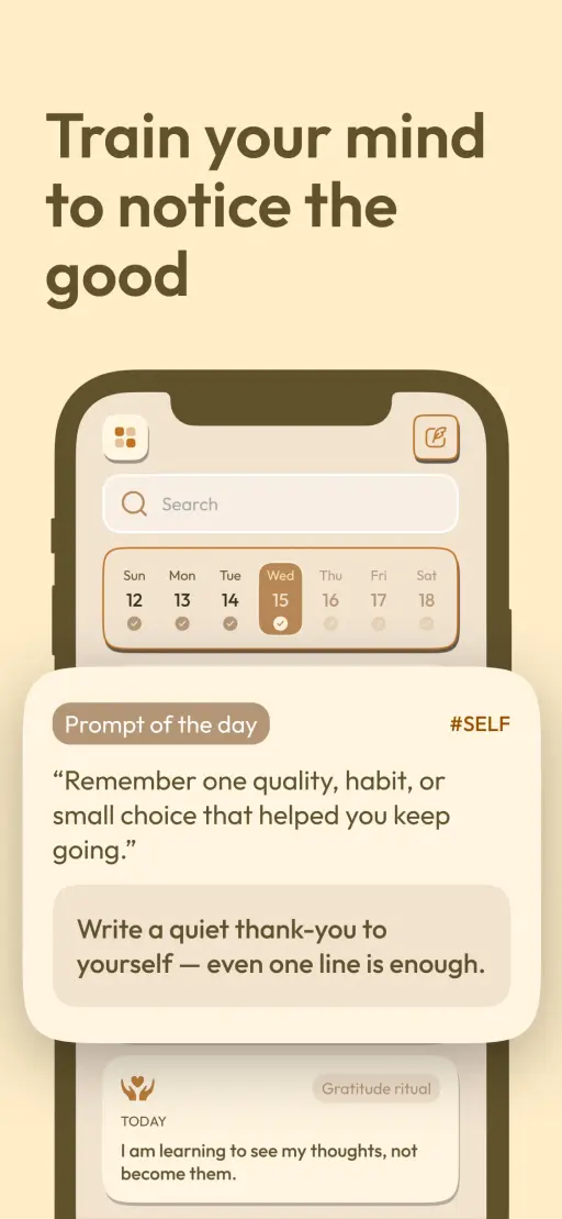 Three thank-yous ritual completion screen Three thank-yous ritual completion screen